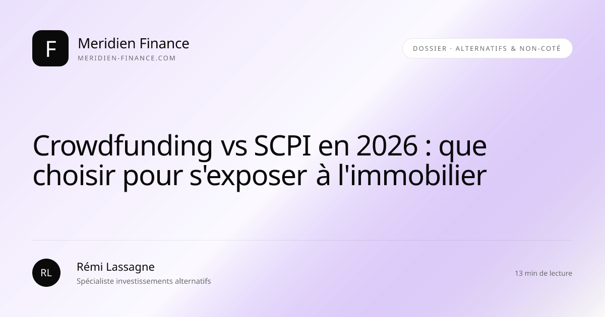 Crowdfunding vs SCPI en 2026 : que choisir pour s'exposer à l'immobilier