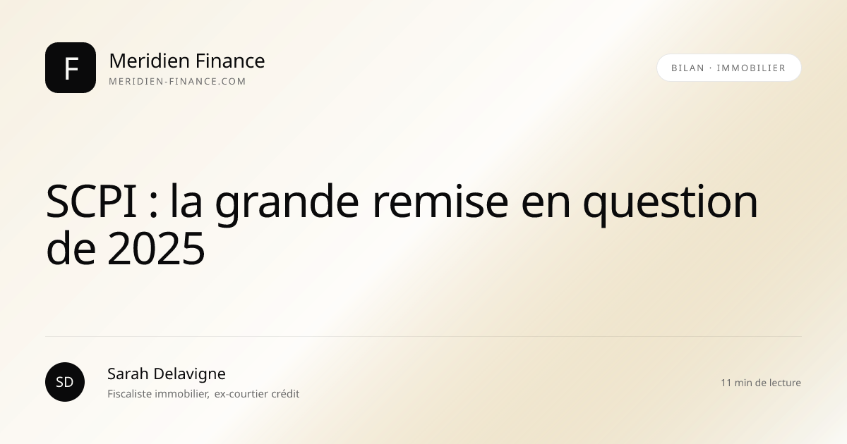 SCPI : la grande remise en question de 2025